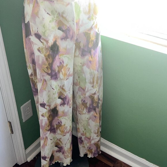 Watercolor Plisse Pant Set -Size 1X - Picture 6 of 7